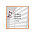 Exodus 15:26 Bible Verse, diligently listen Enhanced Matte Paper Framed Poster Wall Art Red Oak 12″×12″