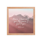 John 14:27 Bible Verse, I give you Enhanced Matte Paper Framed Poster Wall Art Red Oak 12″×12″
