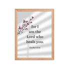 Exodus 15:26 Bible Verse, diligently listen Enhanced Matte Paper Framed Poster Wall Art Red Oak 12″×16″