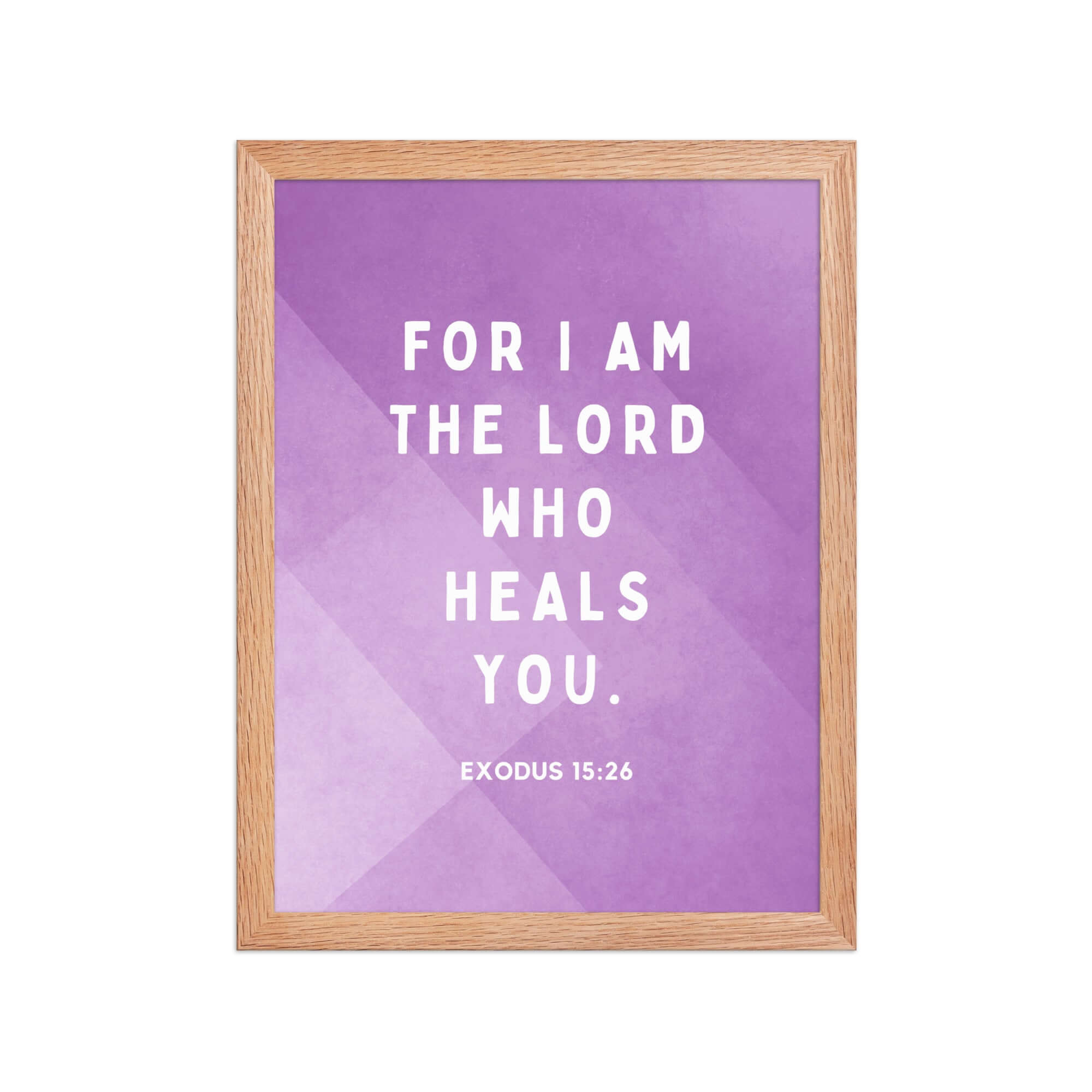 Exodus 15:26 Bible Verse, in his eyes Enhanced Matte Paper Framed Poster Wall Art Red Oak 12″×16″