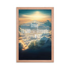 Ephesians 6:10 Bible Verse, be strong in the Lord Enhanced Matte Paper Framed Poster Wall Art Red Oak 12″×18″