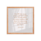 Revelation 21:4 Bible Verse, He will wipe Enhanced Matte Paper Framed Poster Wall Art Red Oak 14″×14″