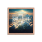 Ephesians 6:10 Bible Verse, be strong in the Lord Enhanced Matte Paper Framed Poster Wall Art Red Oak 16″×16″