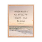 John 14:27 Bible Verse, not as the Enhanced Matte Paper Framed Poster Wall Art Red Oak 16″×20″