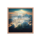 Ephesians 6:10 Bible Verse, be strong in the Lord Enhanced Matte Paper Framed Poster Wall Art Red Oak 18″×18″