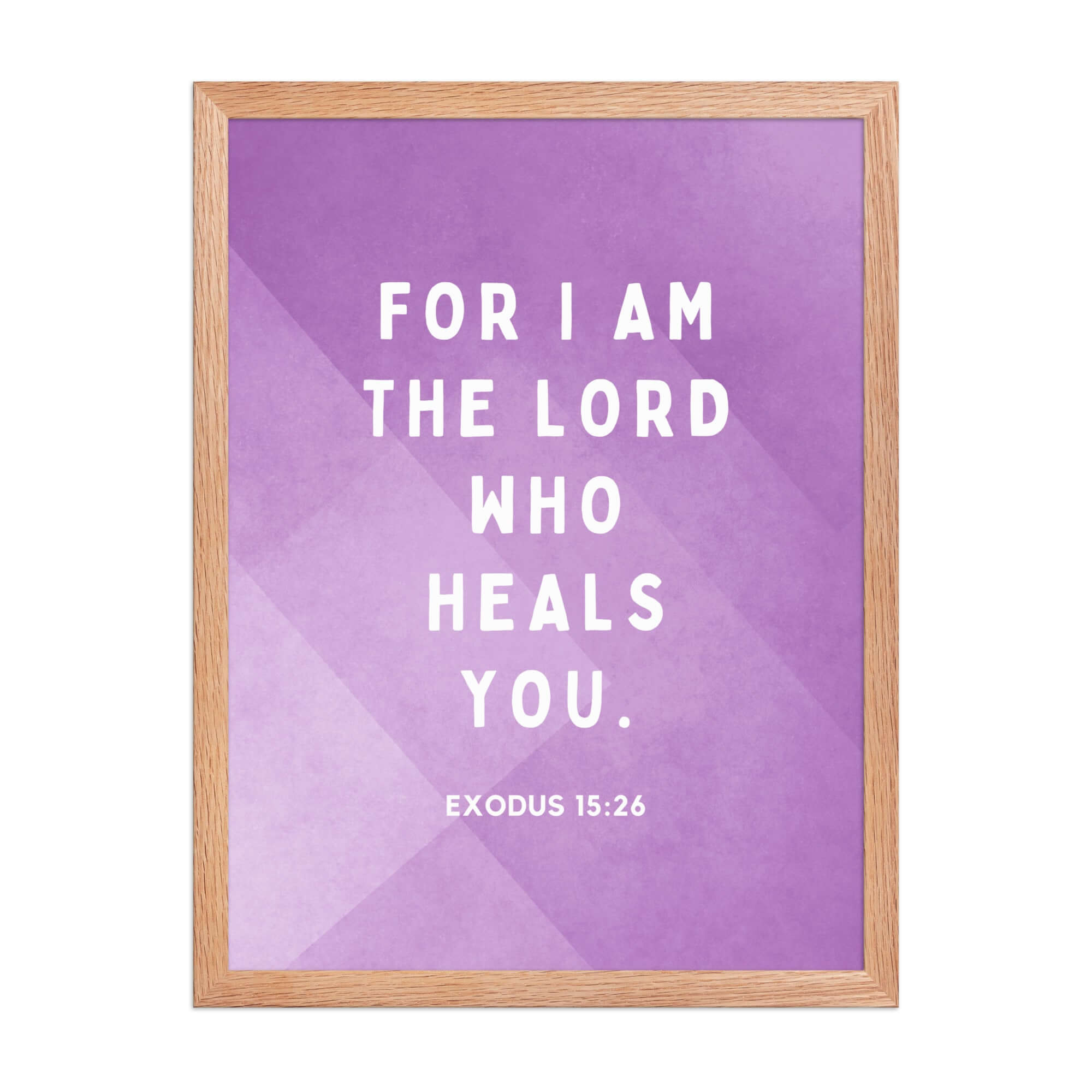 Exodus 15:26 Bible Verse, in his eyes Enhanced Matte Paper Framed Poster Wall Art Red Oak 18″×24″