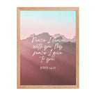 John 14:27 Bible Verse, I give you Enhanced Matte Paper Framed Poster Wall Art Red Oak 18″×24″