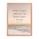 John 14:27 Bible Verse, not as the Enhanced Matte Paper Framed Poster Wall Art Red Oak 18″×24″