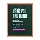 Matthew 11:29-30 Bible Verse, I am gentle Enhanced Matte Paper Framed Poster Wall Art Red Oak 18″×24″