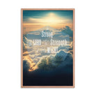 Ephesians 6:10 Bible Verse, be strong in the Lord Enhanced Matte Paper Framed Poster Wall Art Red Oak 24″×36″