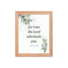 Exodus 15:26 Bible Verse, Gods voice Enhanced Matte Paper Framed Poster Wall Art Red Oak 8″×10″
