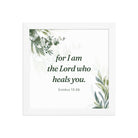 Exodus 15:26 Bible Verse, Gods voice Enhanced Matte Paper Framed Poster Wall Art White 10″×10″