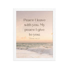 John 14:27 Bible Verse, not as the Enhanced Matte Paper Framed Poster Wall Art White 11″×14″