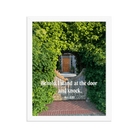 Revelation 3:20 Bible Verse, Garden Doorway Enhanced Matte Paper Framed Poster Wall Art White 11″×14″