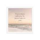 John 14:27 Bible Verse, not as the Enhanced Matte Paper Framed Poster Wall Art White 12″×12″