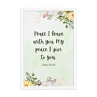 John 14:27 Bible Verse, My peace Enhanced Matte Paper Framed Poster Wall Art White 12″×18″