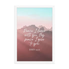 John 14:27 Bible Verse, I give you Enhanced Matte Paper Framed Poster Wall Art White 12″×18″