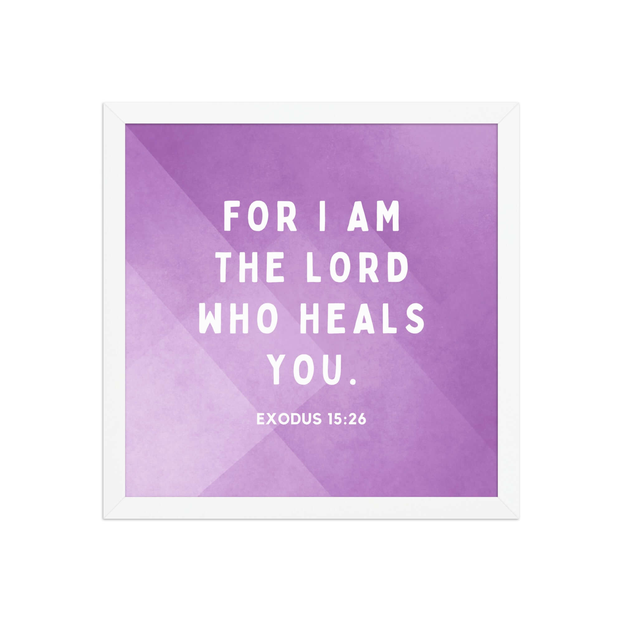Exodus 15:26 Bible Verse, in his eyes Enhanced Matte Paper Framed Poster Wall Art White 14″×14″