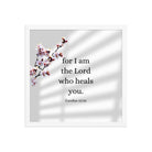 Exodus 15:26 Bible Verse, diligently listen Enhanced Matte Paper Framed Poster Wall Art White 16″×16″