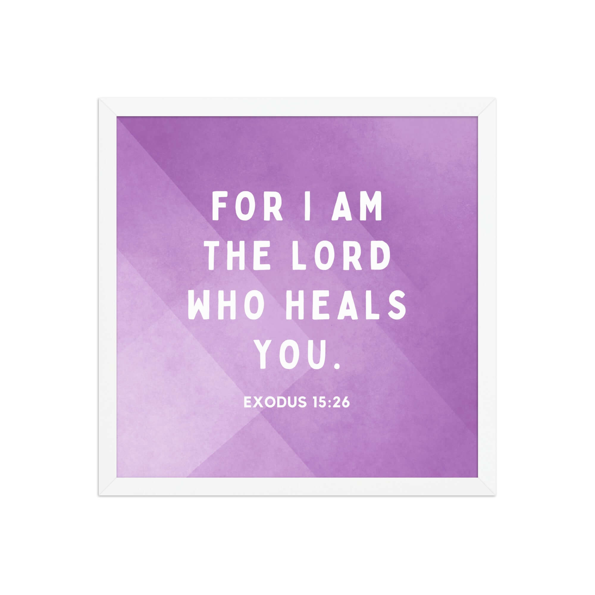 Exodus 15:26 Bible Verse, in his eyes Enhanced Matte Paper Framed Poster Wall Art White 16″×16″