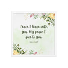 John 14:27 Bible Verse, My peace Enhanced Matte Paper Framed Poster Wall Art White 16″×16″