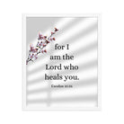 Exodus 15:26 Bible Verse, diligently listen Enhanced Matte Paper Framed Poster Wall Art White 16″×20″