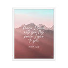 John 14:27 Bible Verse, I give you Enhanced Matte Paper Framed Poster Wall Art White 16″×20″