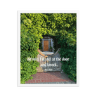 Revelation 3:20 Bible Verse, Garden Doorway Enhanced Matte Paper Framed Poster Wall Art White 16″×20″