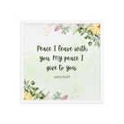 John 14:27 Bible Verse, My peace Enhanced Matte Paper Framed Poster Wall Art White 18″×18″