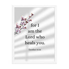 Exodus 15:26 Bible Verse, diligently listen Enhanced Matte Paper Framed Poster Wall Art White 18″×24″