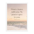 John 14:27 Bible Verse, not as the Enhanced Matte Paper Framed Poster Wall Art White 18″×24″