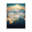 Ephesians 6:10 Bible Verse, be strong in the Lord Enhanced Matte Paper Framed Poster Wall Art White 18″×24″