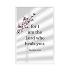 Exodus 15:26 Bible Verse, diligently listen Enhanced Matte Paper Framed Poster Wall Art White 24″×36″