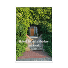 Revelation 3:20 Bible Verse, Garden Doorway Enhanced Matte Paper Framed Poster Wall Art White 24″×36″