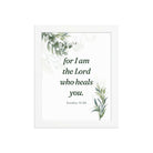 Exodus 15:26 Bible Verse, Gods voice Enhanced Matte Paper Framed Poster Wall Art White 8″×10″