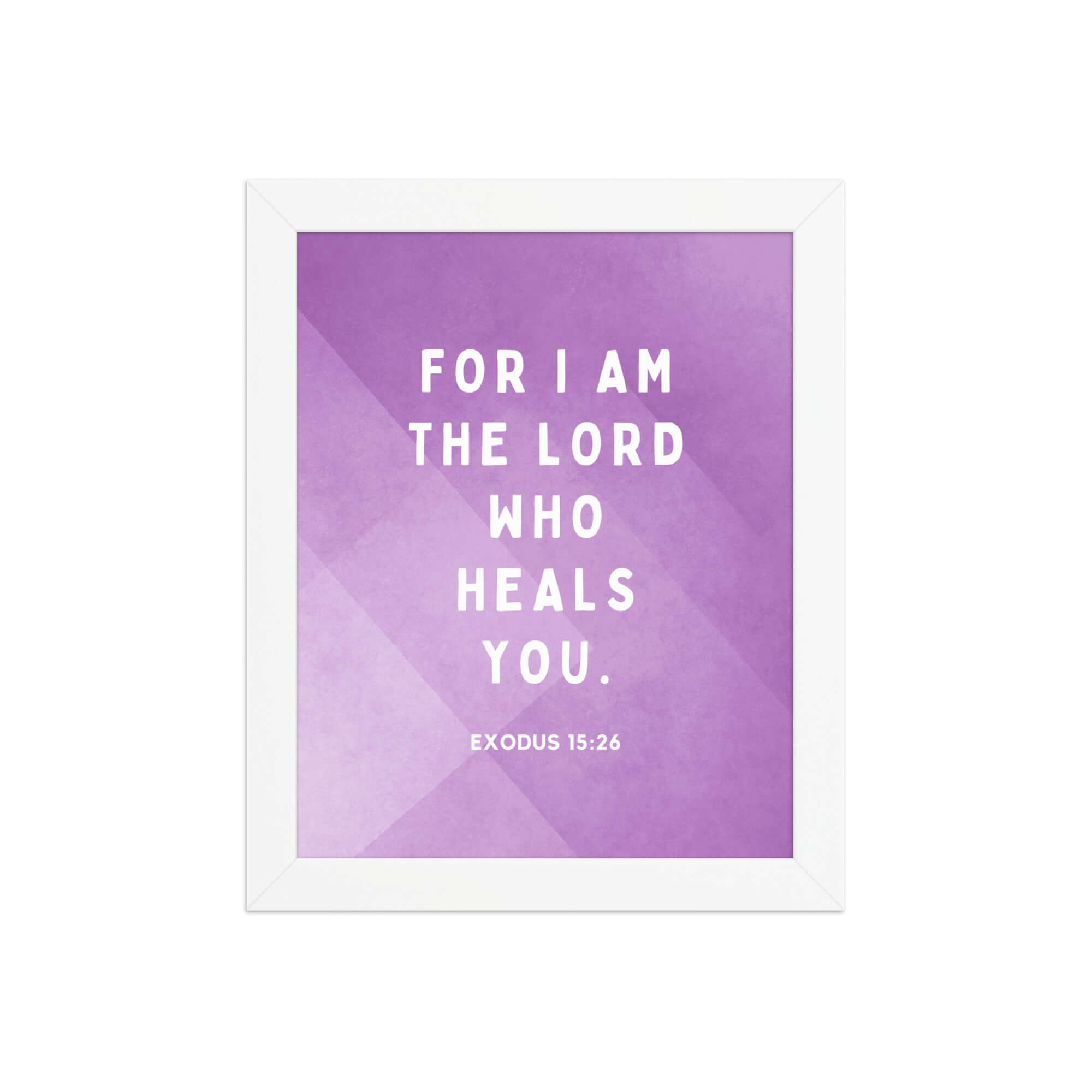 Exodus 15:26 Bible Verse, in his eyes Enhanced Matte Paper Framed Poster Wall Art White 8″×10″