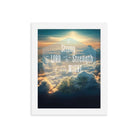 Ephesians 6:10 Bible Verse, be strong in the Lord Enhanced Matte Paper Framed Poster Wall Art White 8″×10″