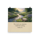 Psalm 23:1 Bible Verse, I shall Enhanced Matte Paper Poster 10″×10″