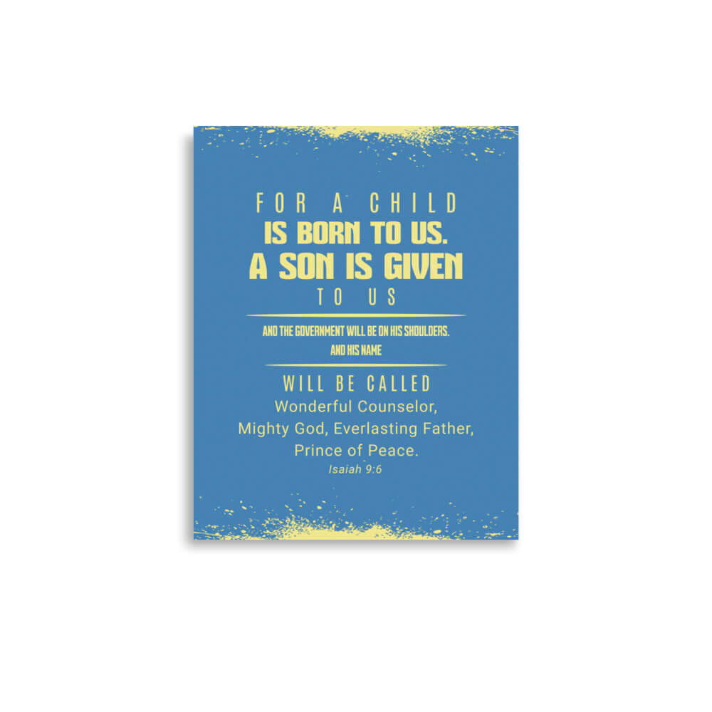 Isaiah 9:6 Bible Verse, Mighty God Enhanced Matte Paper Poster Wall Art