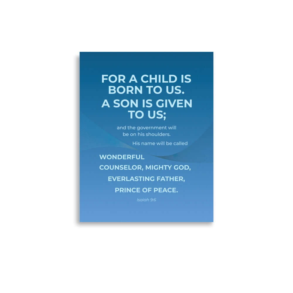 Isaiah 9:6 Bible Verse, Everlasting Father Enhanced Matte Paper Poster Wall Art
