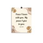 John 14:27 Bible Verse, Peace I Enhanced Matte Paper Poster Wall Art 11″×14″