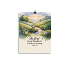 Psalm 23:1 Bible Verse, Lord Enhanced Matte Paper Poster 11″×14″