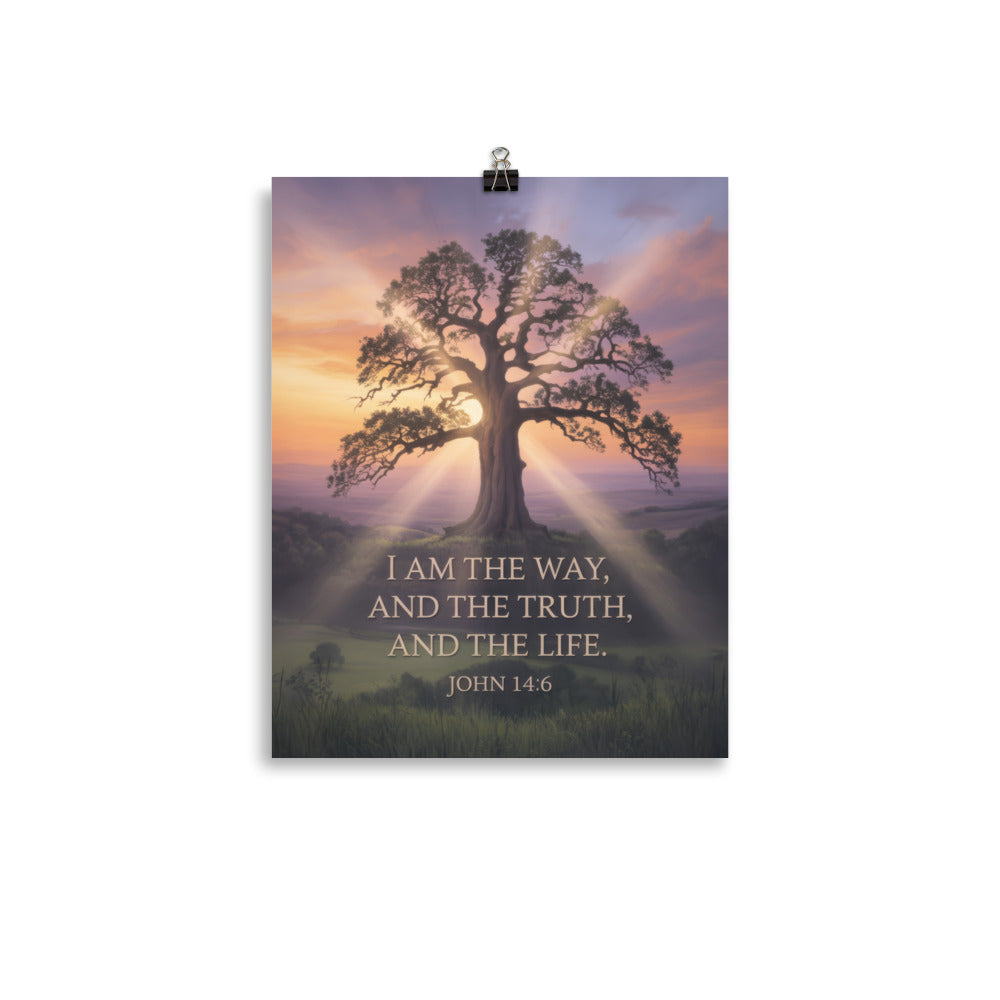 John 14:6 Bible Verse Jesus said Enhanced Matte Paper Poster 11″×14″