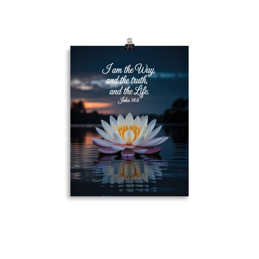 John 14:6 Bible Verse The Father Enhanced Matte Paper Poster 11″×14″