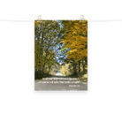Proverbs 3:6 Bible Verse, Fall Road Enhanced Matte Paper Poster Wall Art