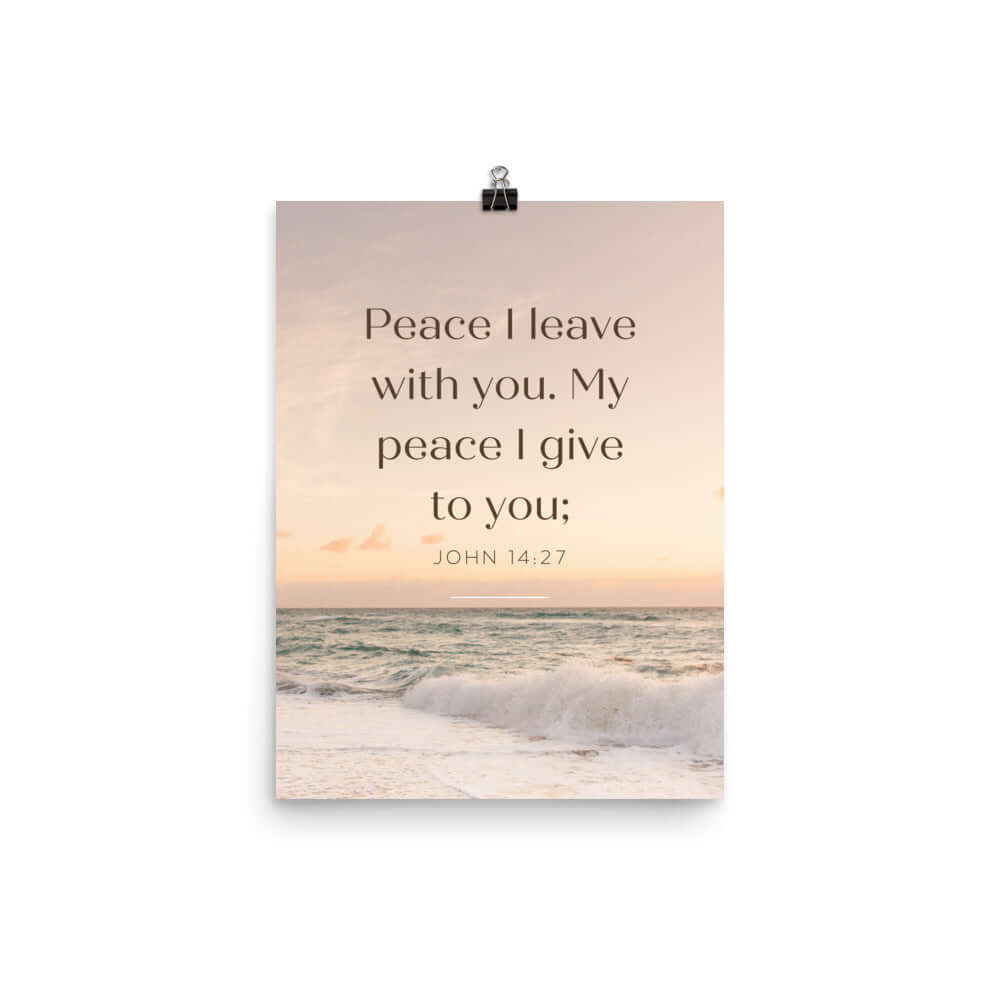 John 14:27 Bible Verse, not as the Enhanced Matte Paper Poster Wall Art 12″×16″