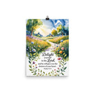 Psalm 37:4 Bible Verse, desires Enhanced Matte Paper Poster 12″×16″