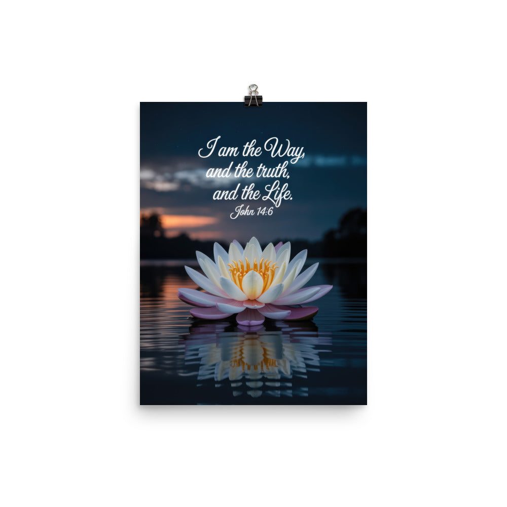 John 14:6 Bible Verse The Father Enhanced Matte Paper Poster 12″×16″