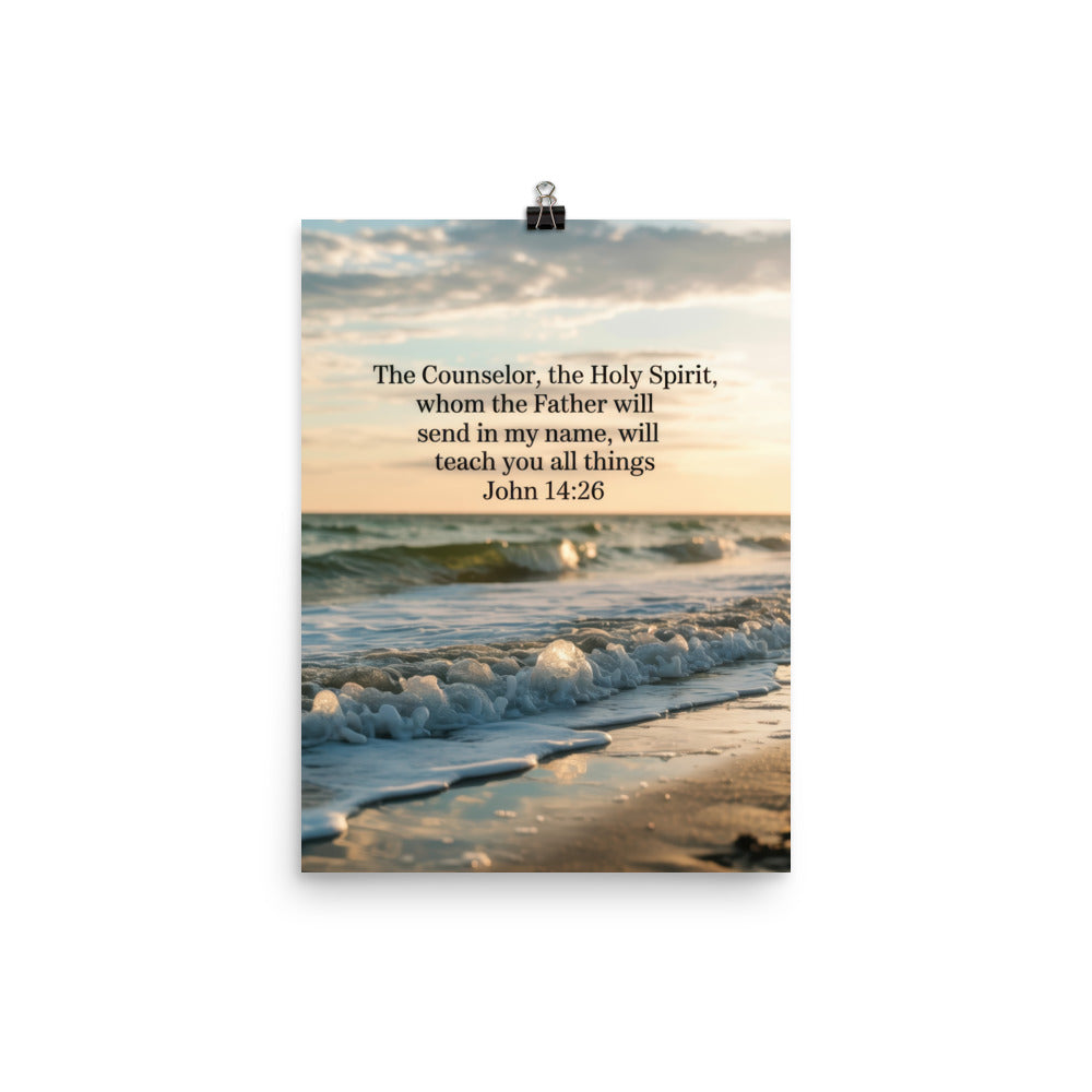 John 14:26 Bible Verse You All Enhanced Matte Paper Poster 12″×16″