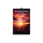 Psalm 107:1 Bible Verse, Give Thanks to the Lord Enhanced Matte Paper Poster Wall Art 12″×18″